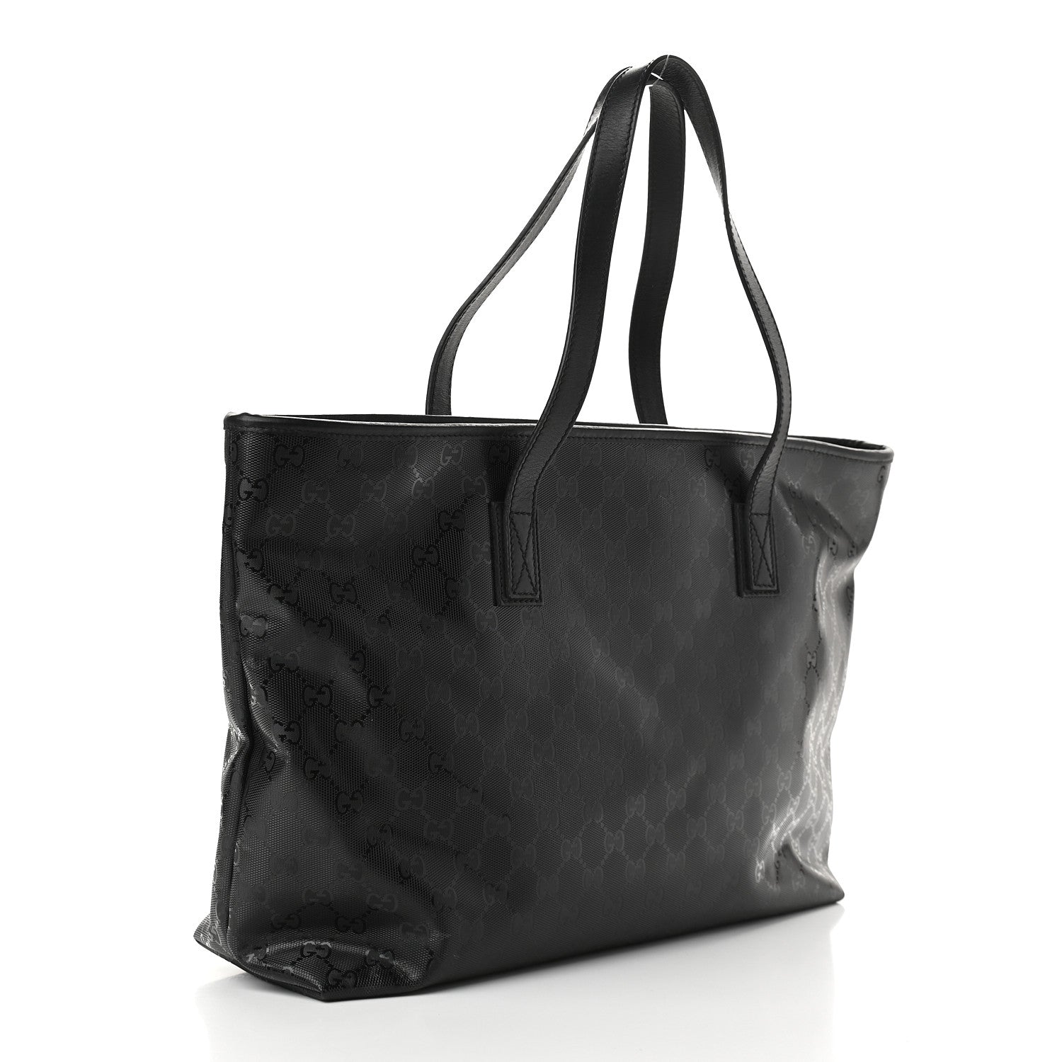 Gucci Imprime Monogram Medium Zippered Shopping Tote Black 2 of 8