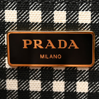 Prada Canapa Small Logo Tote Black Talco 6 of 14
