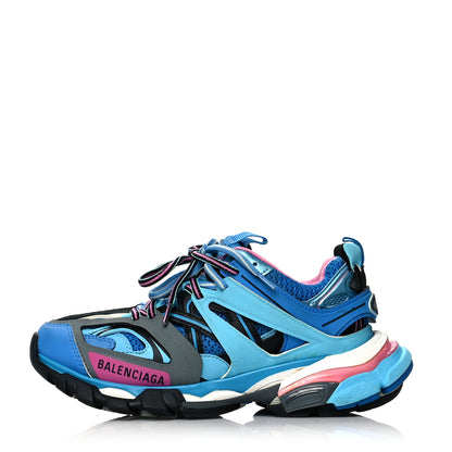 Balenciaga Mesh Nylon Womens Track Sneakers 36 Blue Black 1 of 8