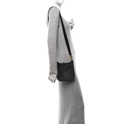 Hermes Taurillon Clemence Evelyne TPM Black 2 of 11