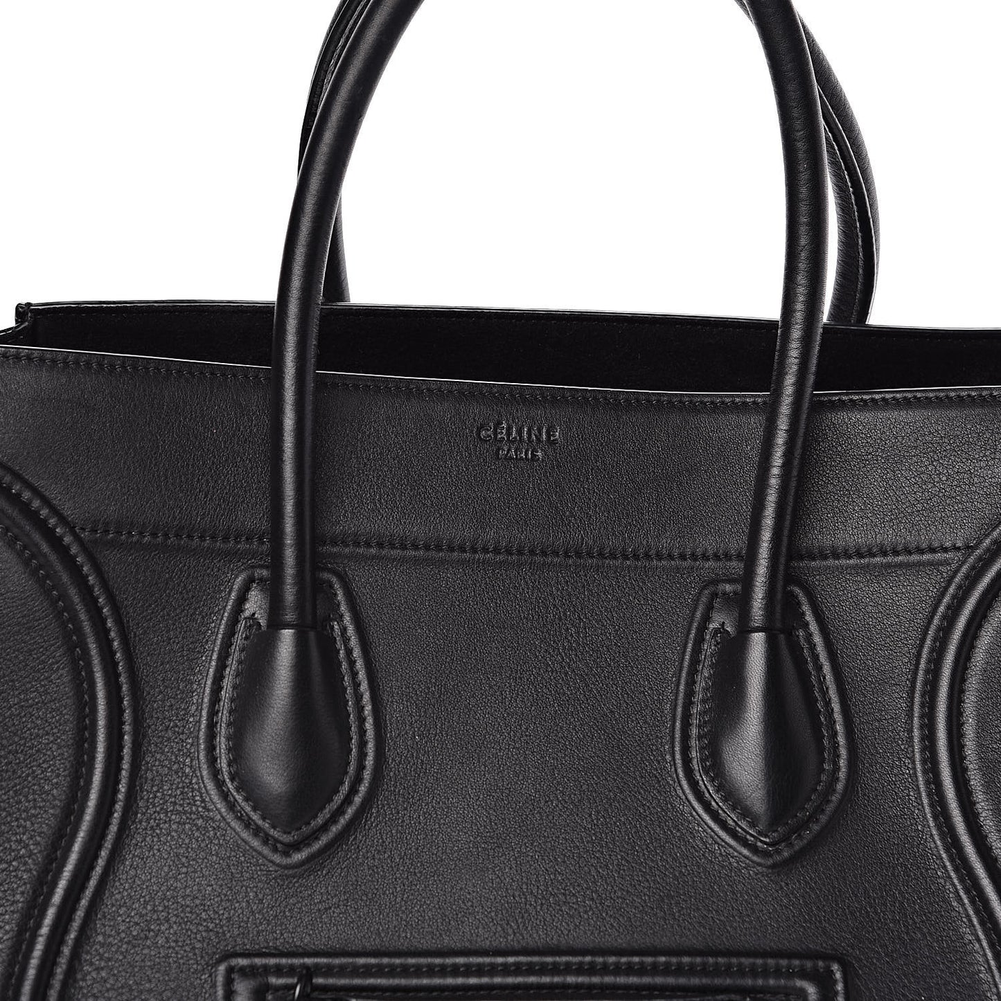 Supple Calfskin Medium Phantom Luggage Black