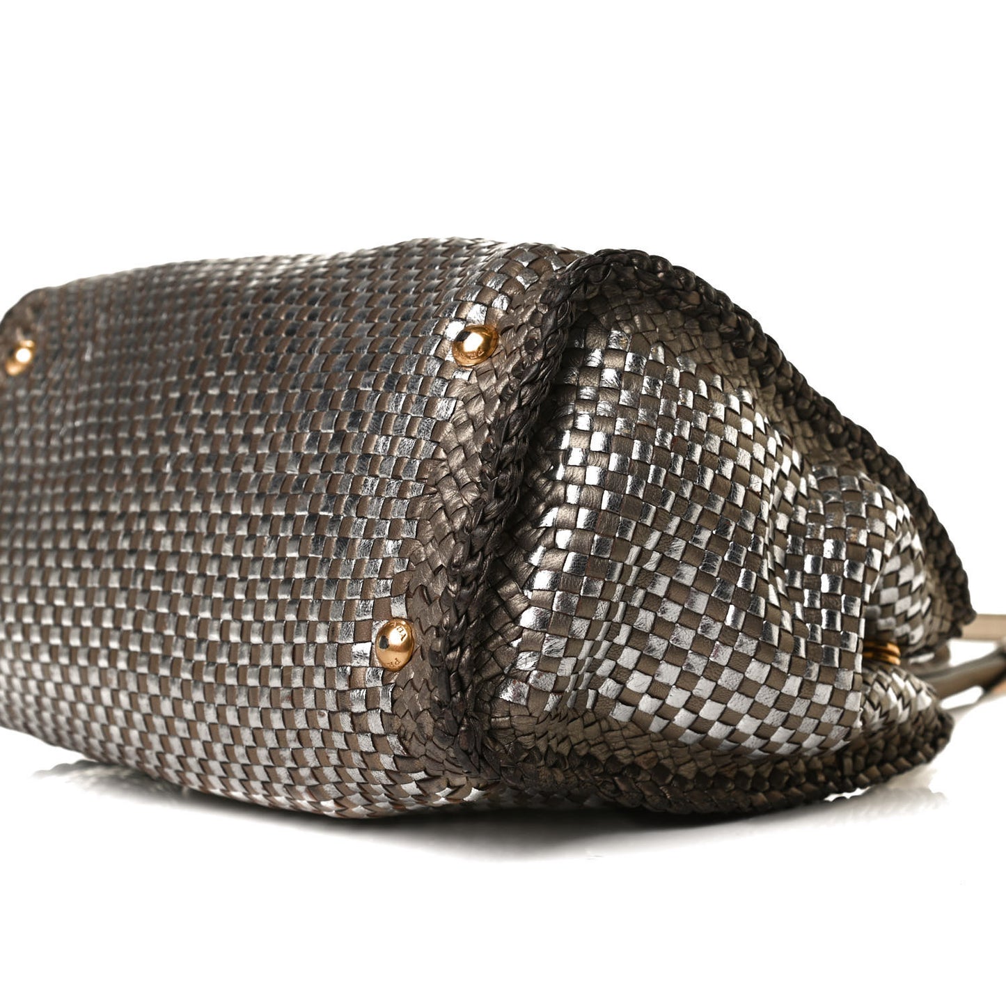 Goatskin Woven Medium Tote Moro