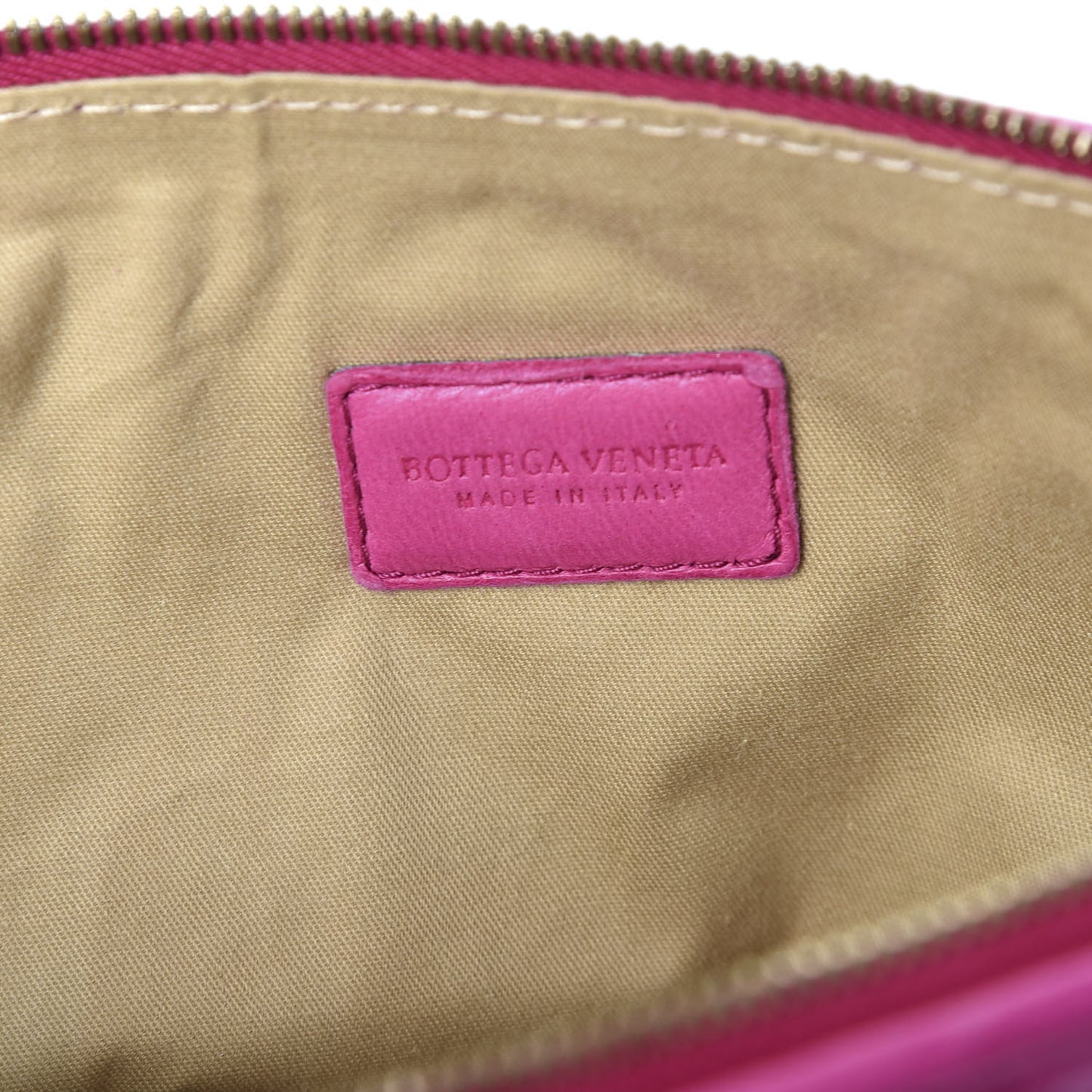 Nappa Intrecciato Cosmetic Pouch Fuchsia