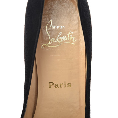 Christian Louboutin Suede Royal Miss Clichy 140 Pumps 37 Black 9 of 19