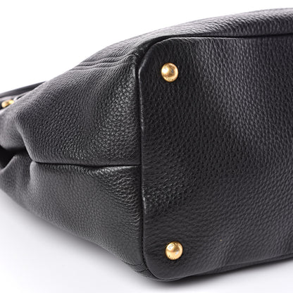 Prada Vitello Daino Shoulder Bag Black 7 of 11