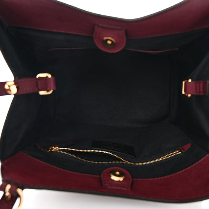 Burberry Grainy Calfskin House Check Small Canterbury Mahogany Red 5 of 9