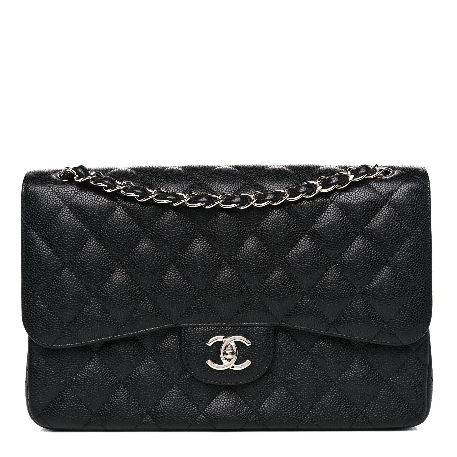 Chanel Caviar Quilted Jumbo Double Flap Black 1 of 12