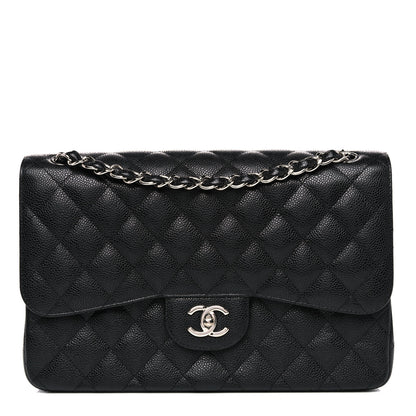 Chanel Caviar Quilted Jumbo Double Flap Black 1 of 12