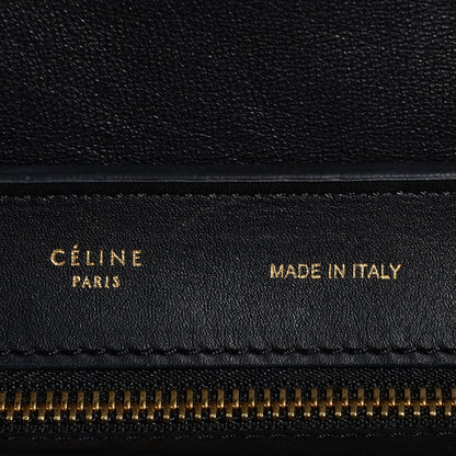 Celine Crocodile Embossed Medium Trapeze Black 6 of 8