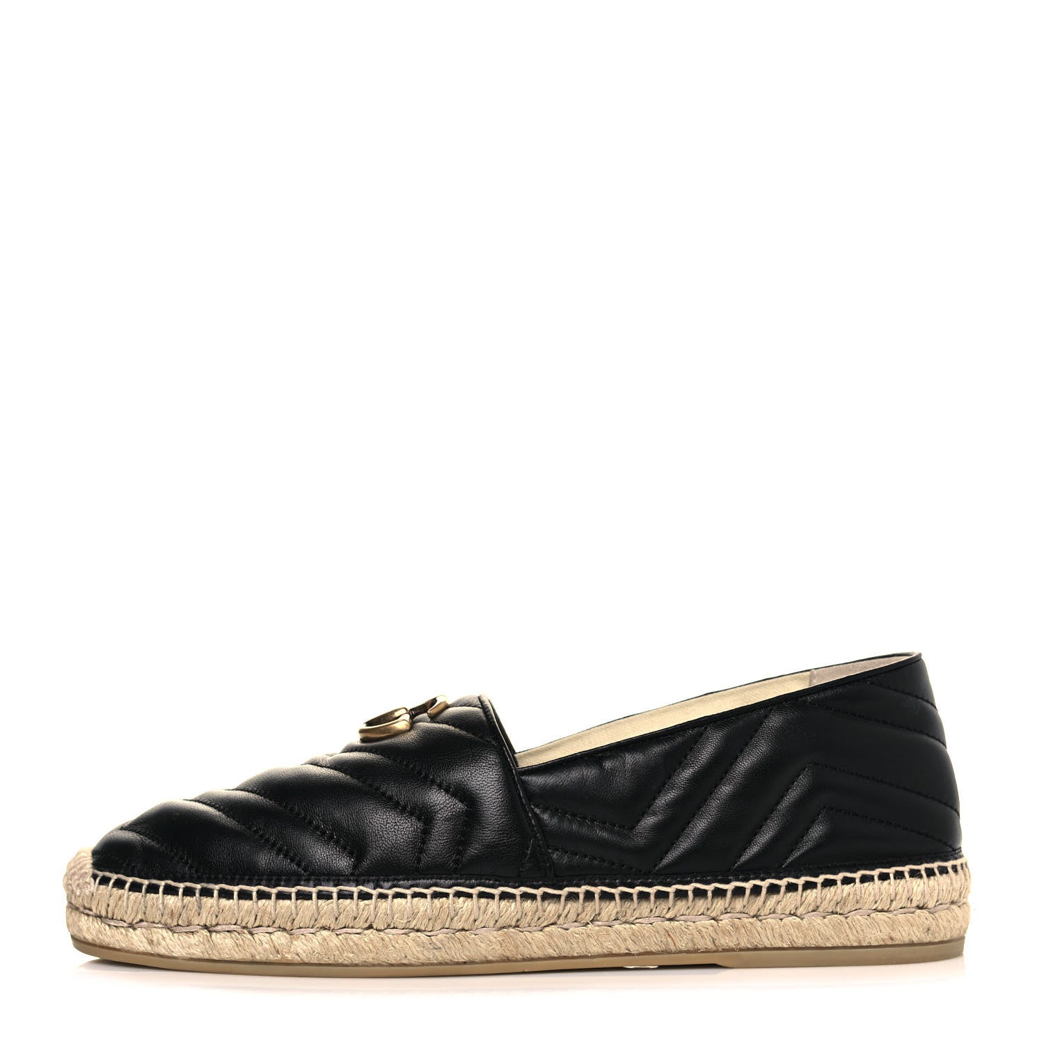 Gucci Nappa Matelasse Mens GG Marmont Espadrilles 9.5 Black 1 of 8