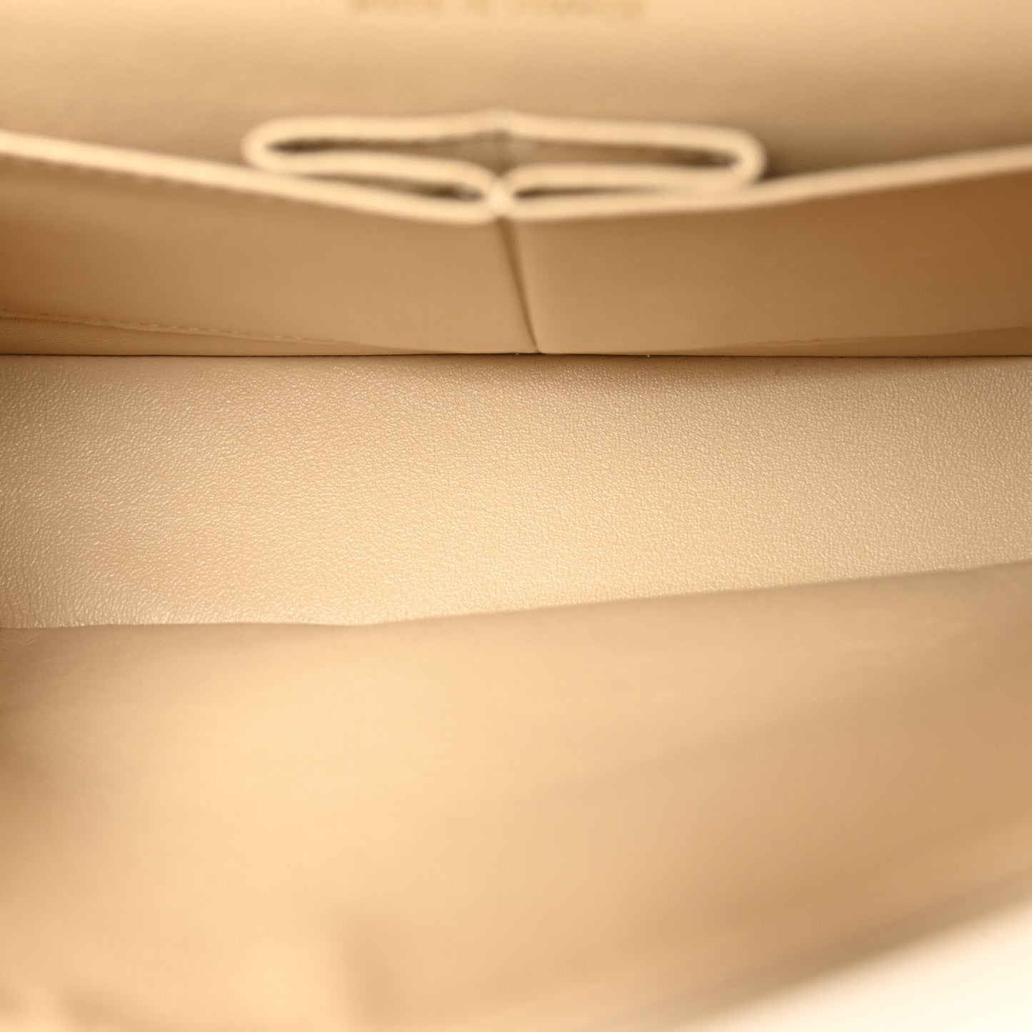 Caviar Quilted Medium Double Flap Beige