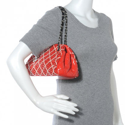 Chanel Patent Hand Embroidered Small Just Mademoiselle Red 2 of 7