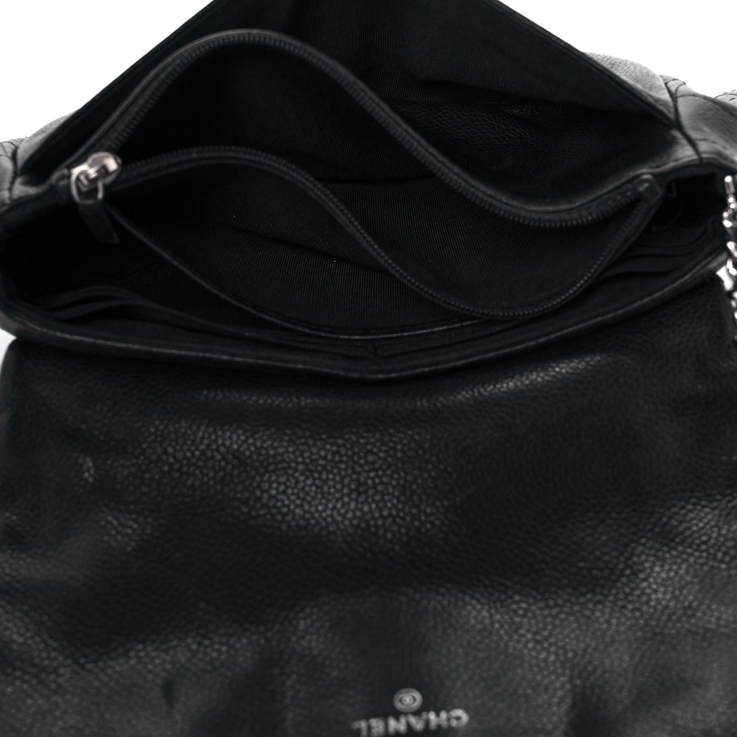 Chanel Caviar Half Moon Wallet On Chain WOC Black 5 of 11