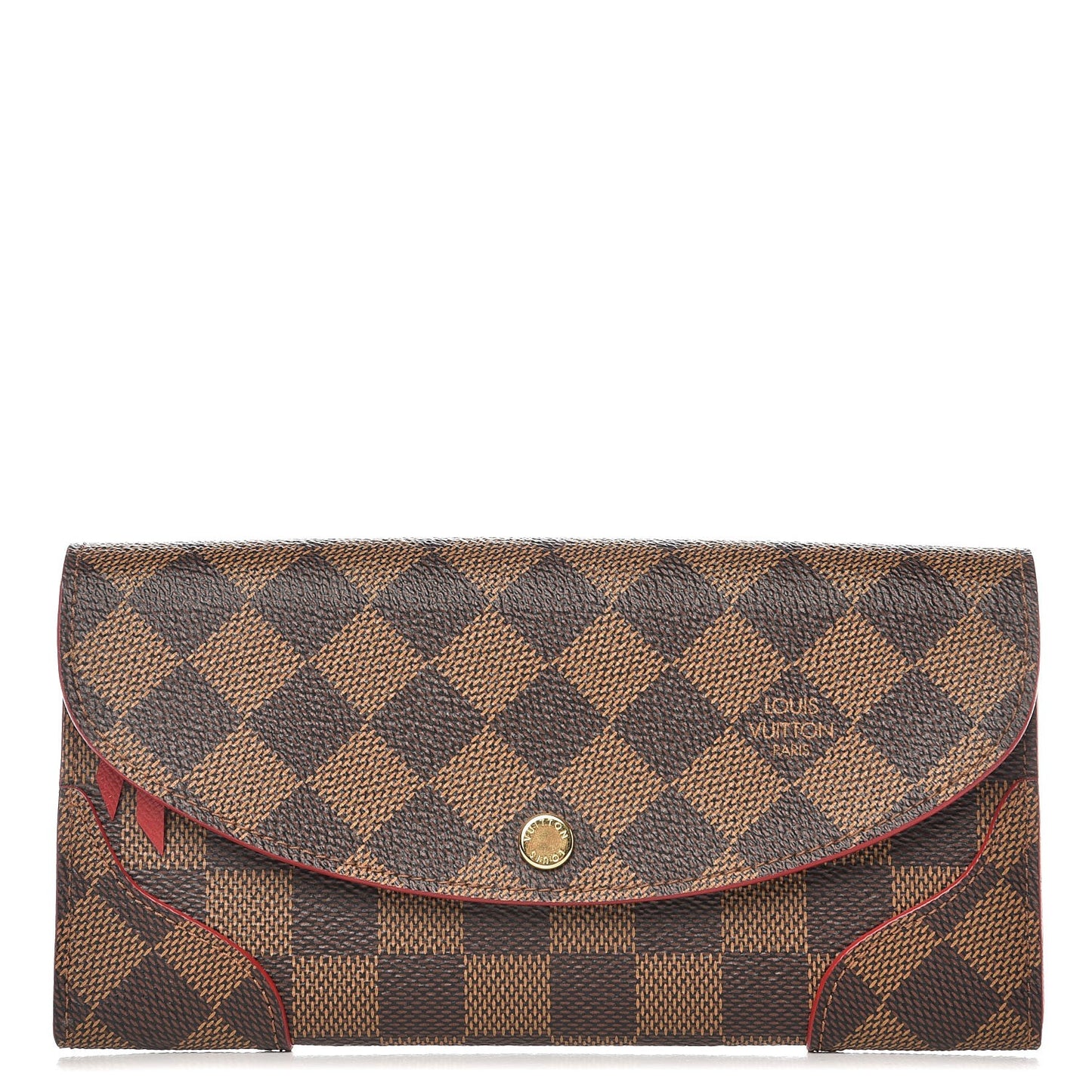 Damier Ebene Caissa Wallet Cherry