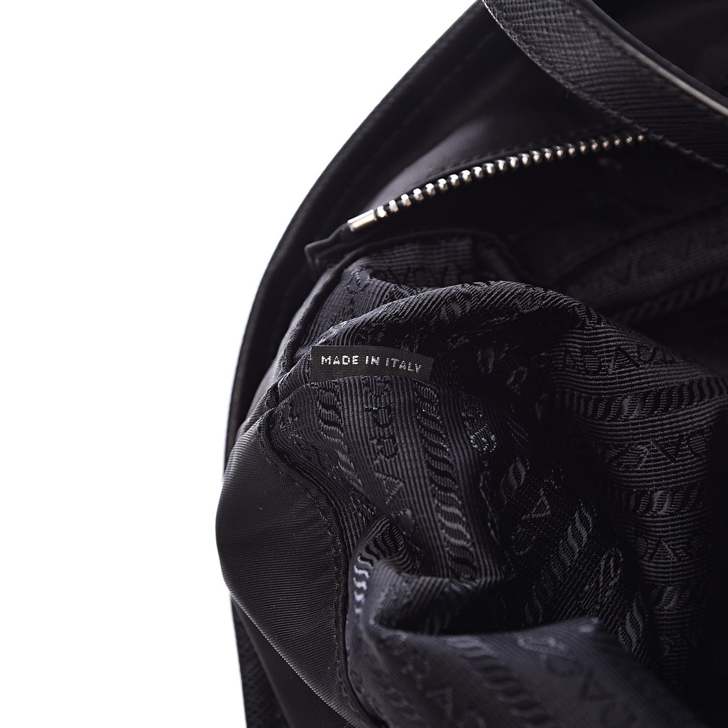Tessuto Nylon Saffiano Tote Black