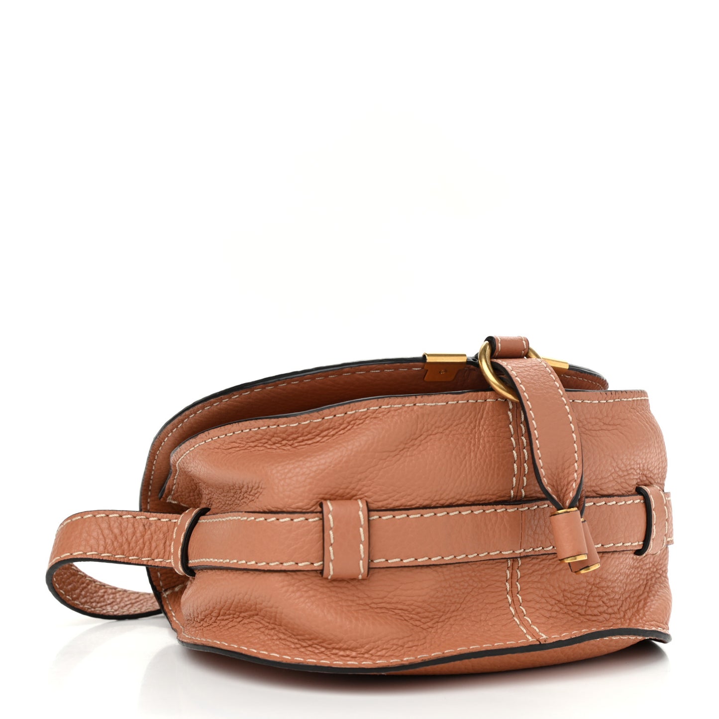 Calfskin Mini Marcie Round Crossbody Bag Peach Bloom