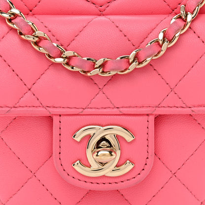 Chanel Lambskin Quilted CC In Love Heart Clutch With Chain Pink 8 of 13