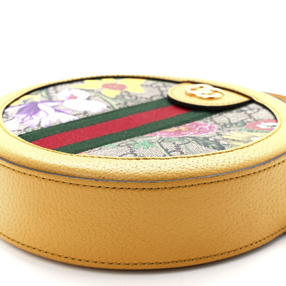 Gucci GG Supreme Monogram Flora Web Mini Ophidia Round Shoulder Bag Beige Multicolor Crop 12 of 12