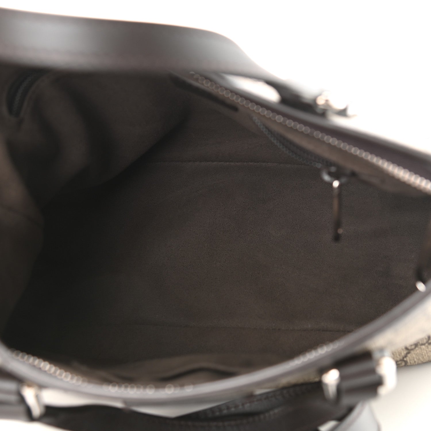 Gucci GG Supreme Monogram Small Zippered Tote Dark Brown 5 of 10