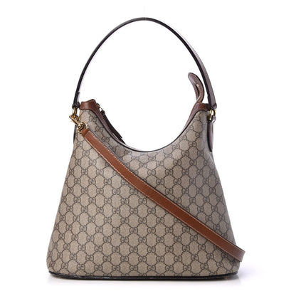 Gucci GG Supreme Monogram Linea A Hobo Brown 1 of 12
