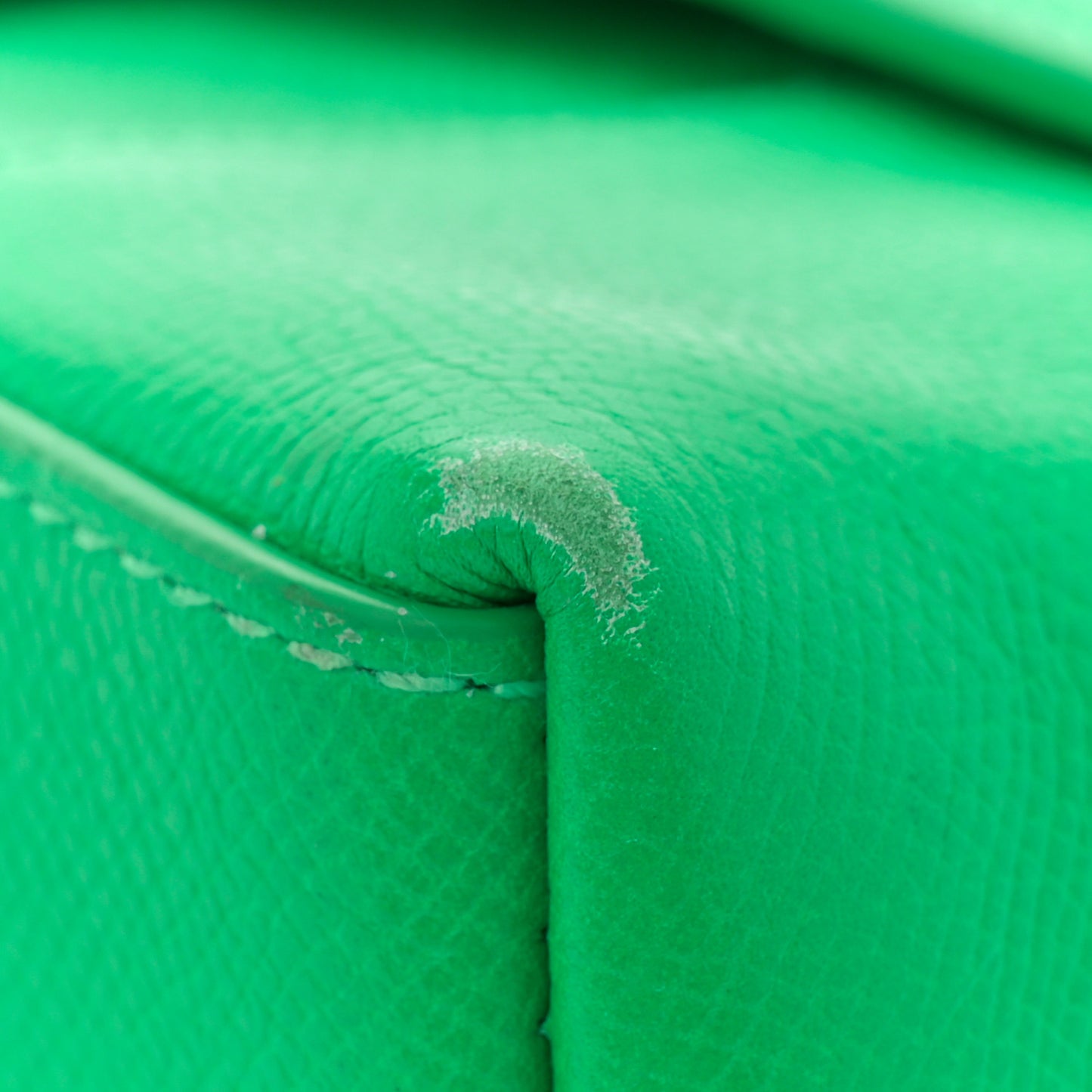Grained Calfskin XS Downtown Shoulder Bag Vivid Green