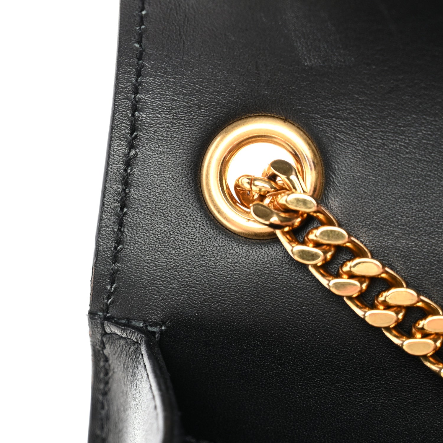 Saint Laurent Smooth Calfskin Classic Monogram Kate Tassel Chain Wallet Black 12 of 13
