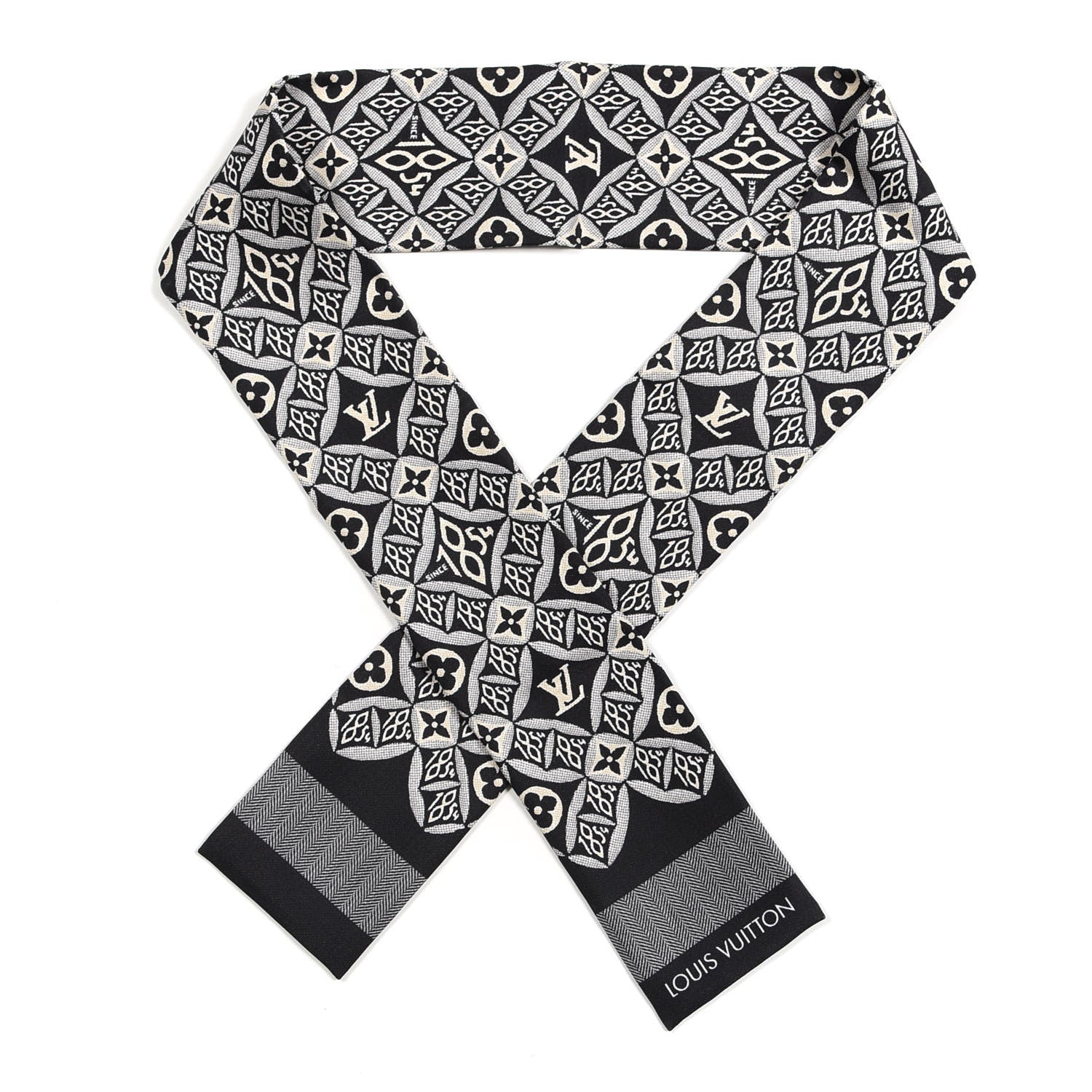 Louis Vuitton Silk Since 1854 Bandeau Black 1 of 3