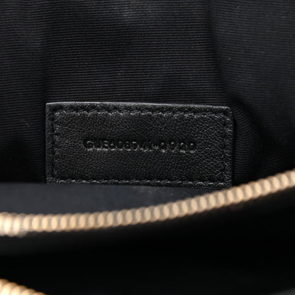 Saint Laurent Grained Lambskin Quilted Mini Becky Double Zip Bag Black 9 of 12