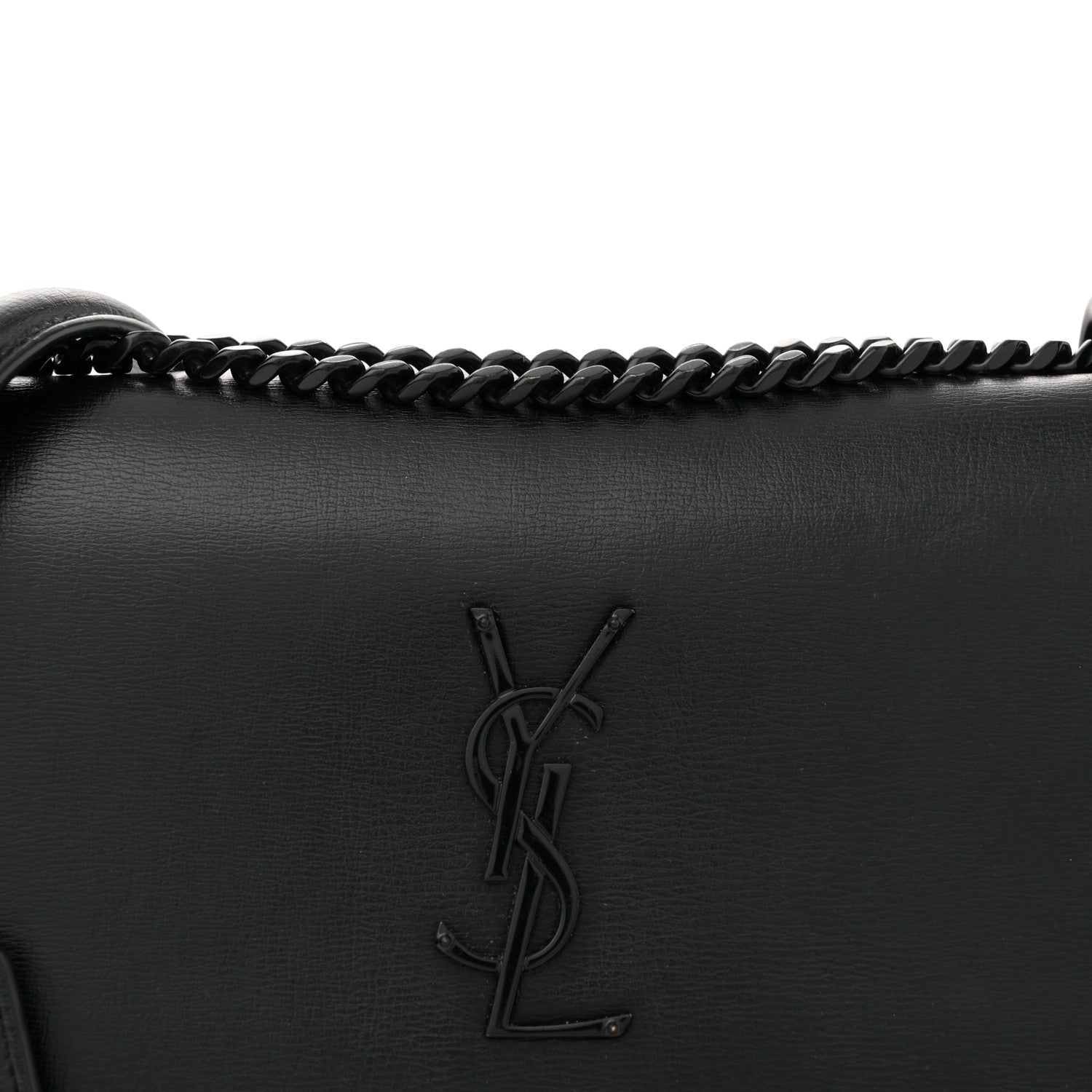 Saint Laurent Calfskin Medium Monogram Monochrome Sunset Black 9 of 15
