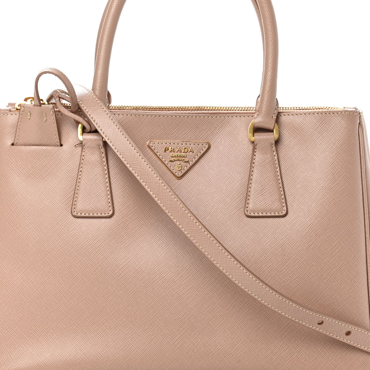 Saffiano Small Galleria Double Zip Tote Cammeo