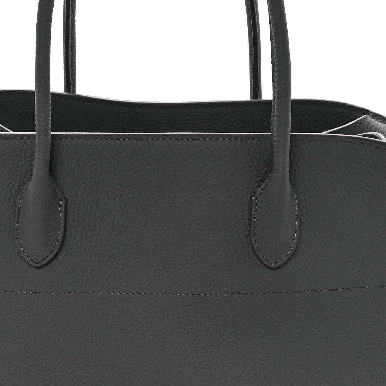 The Row Grained Calfskin EW Margaux Timouse Grey 7 of 9