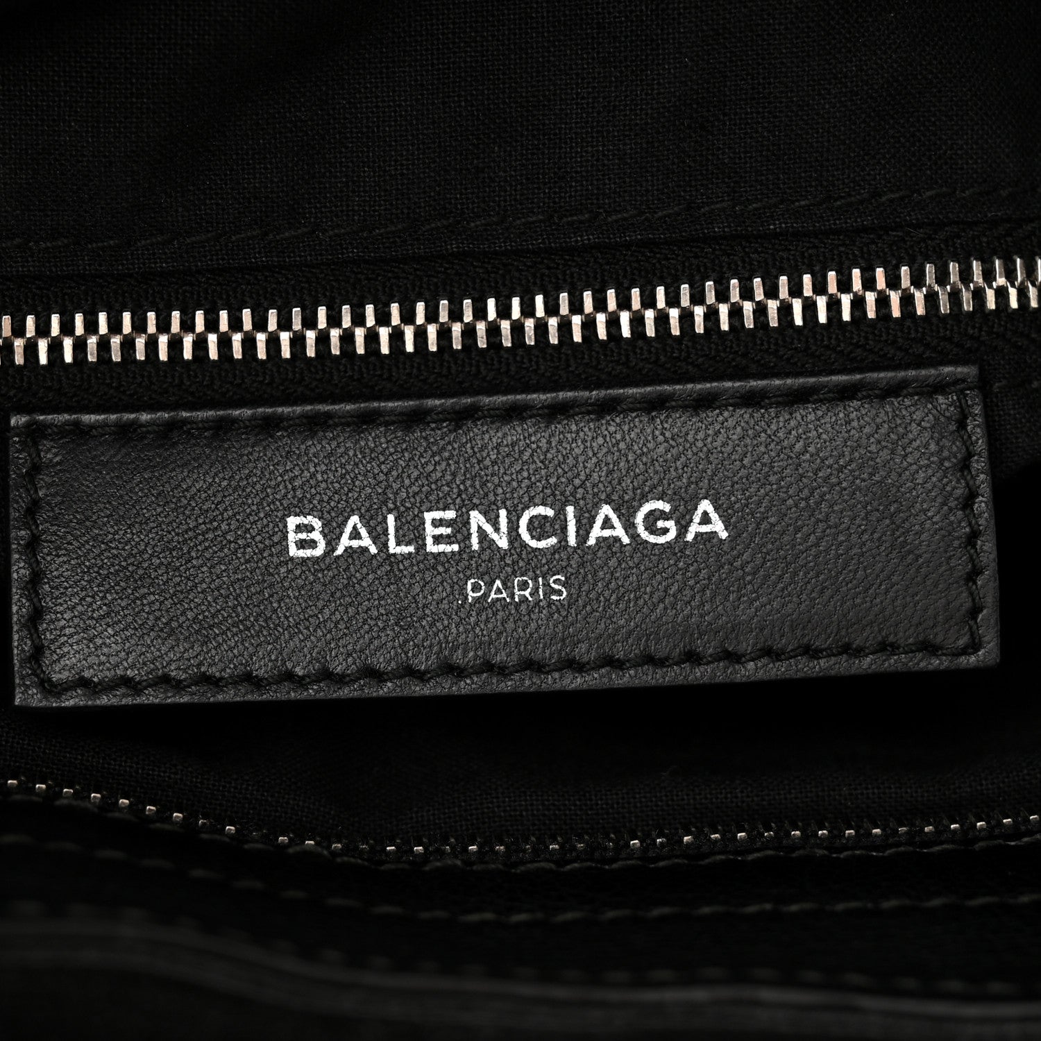 Balenciaga Chevre Silver Metallic Edge Hardware Velo Black 6 of 10