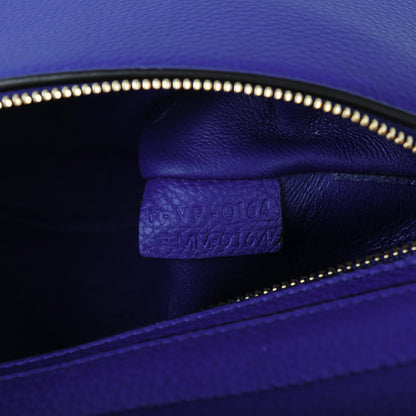 Celine Drummed Calfskin Suede Medium Trapeze Indigo 6 of 9