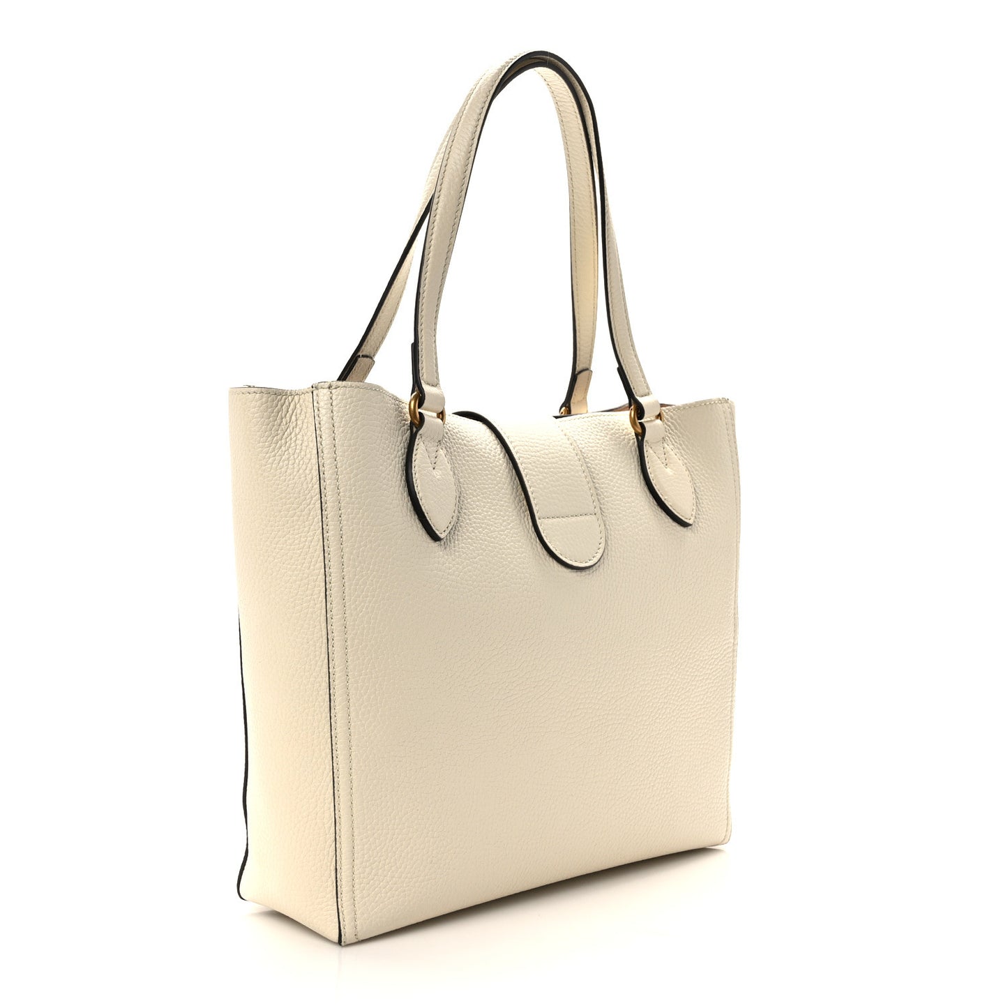 New Sakai Calfskin Lux Small Dahlia Tote Mystic White