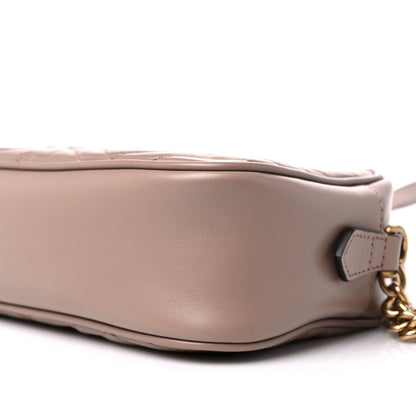 Gucci Calfskin Matelasse Small GG Marmont Chain Shoulder Bag Porcelain Rose 9 of 10