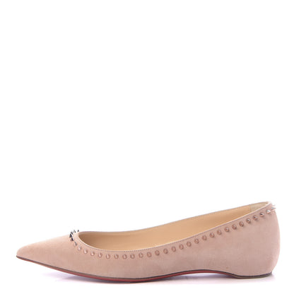 Christian Louboutin Veau Velours Anjalina Flats 36.5 Guimauve Copper 1 of 8