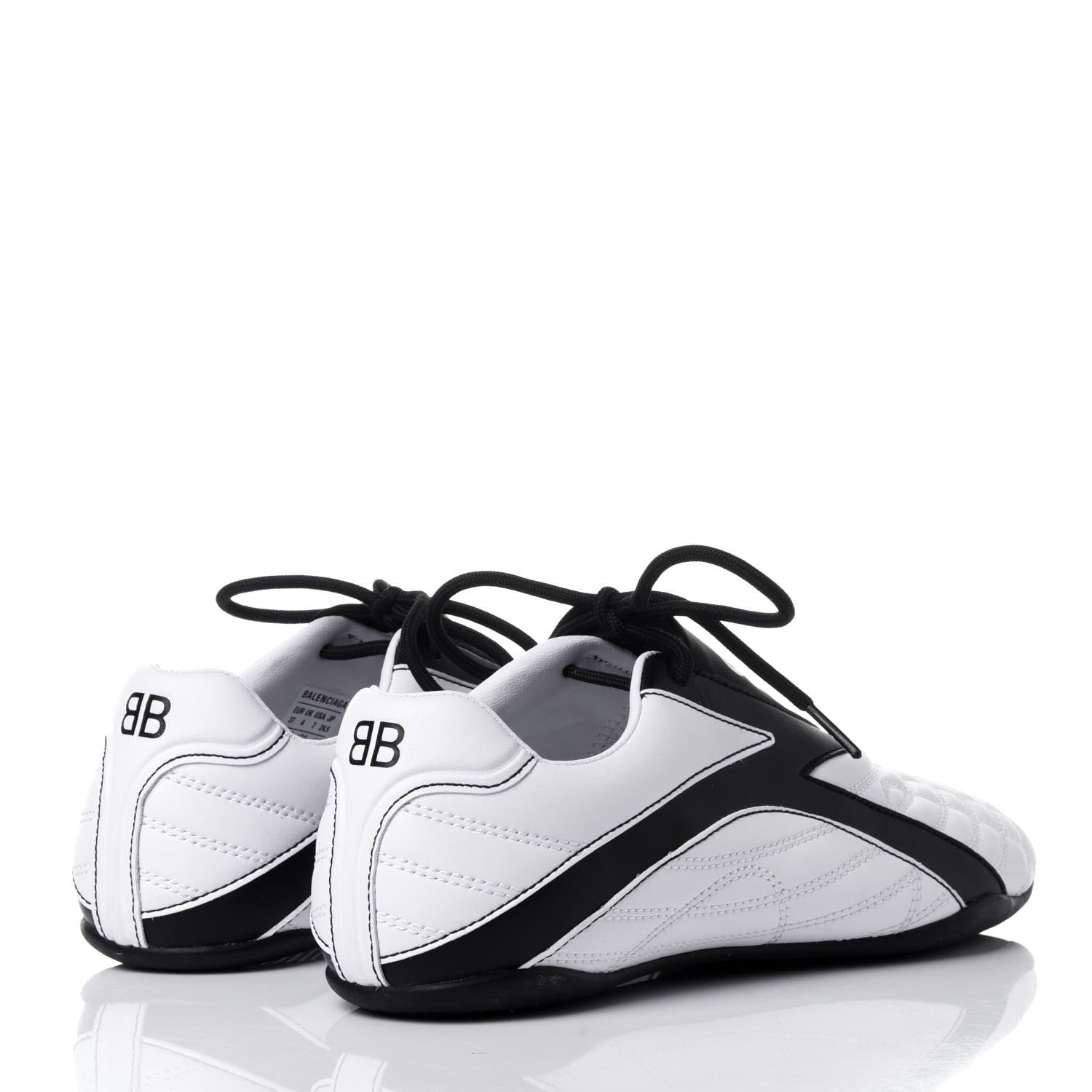 Balenciaga Polyurethane Womens Zen Sneakers 37 White Black 4 of 11