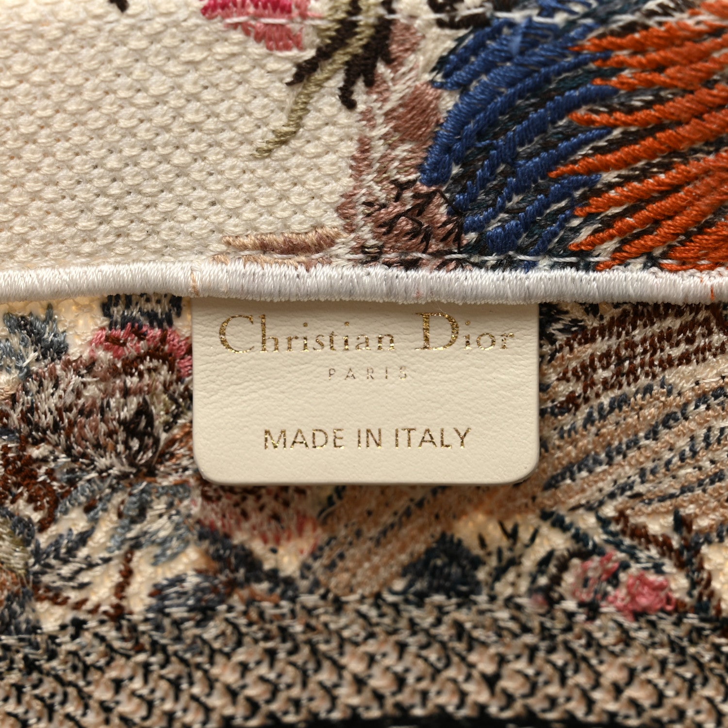 Christian Dior Canvas Jardin Botanique Embroidered Small Book Tote Multicolor 7 of 11