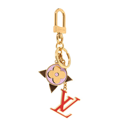 Louis Vuitton Metal Reverse Monogram Epi Spring Street Bag Charm Key Holder Gold 1 of 5