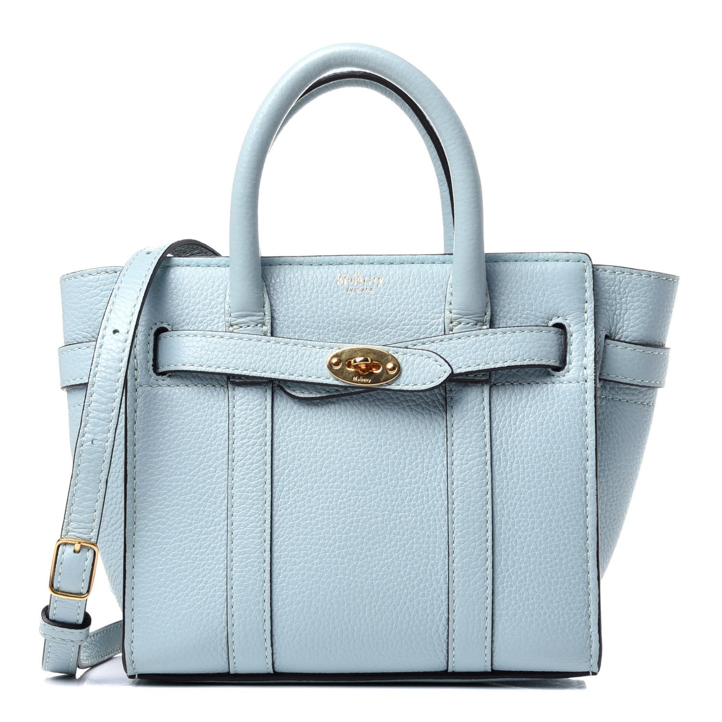 Small Classic Grain Micro Zipped Bayswater Light Antique Blue