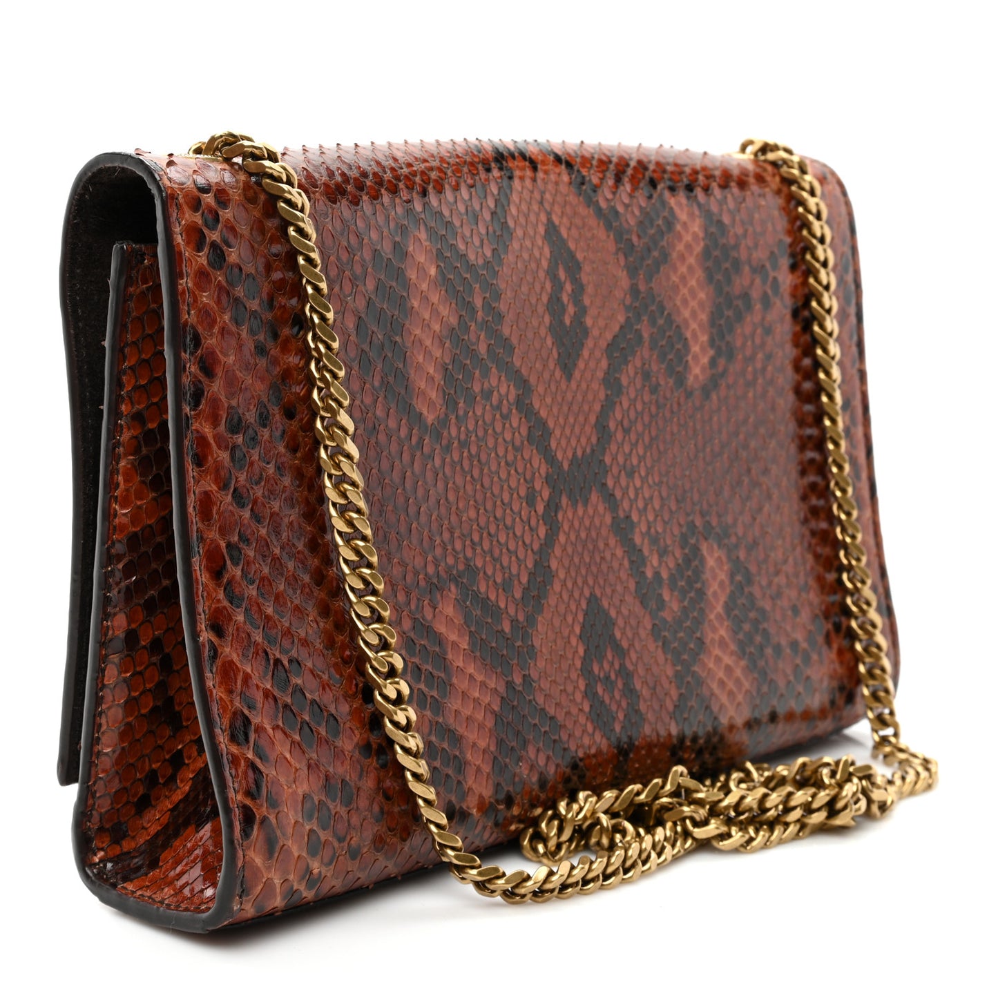 Snakeskin Medium Classic Monogram Kate Satchel Multicolor