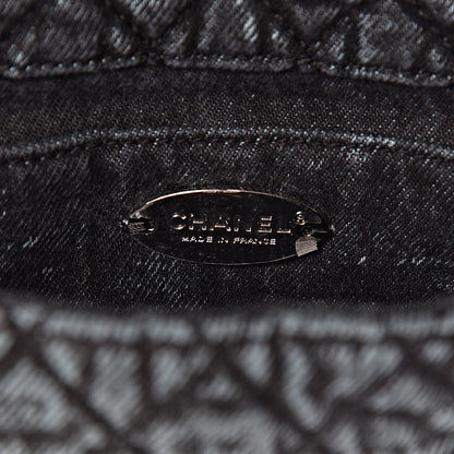 Chanel Denim Quilted Small Denimpression Flap Blue Black 6 of 10