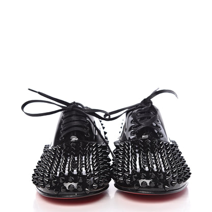 Christian Louboutin Patent Spike Freddy Flats 37.5 Black 2 of 12