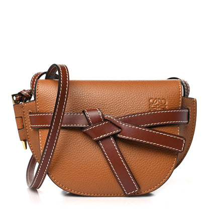 Loewe Grained Calfskin Mini Gate Crossbody Bag Caramel Pecan 1 of 10