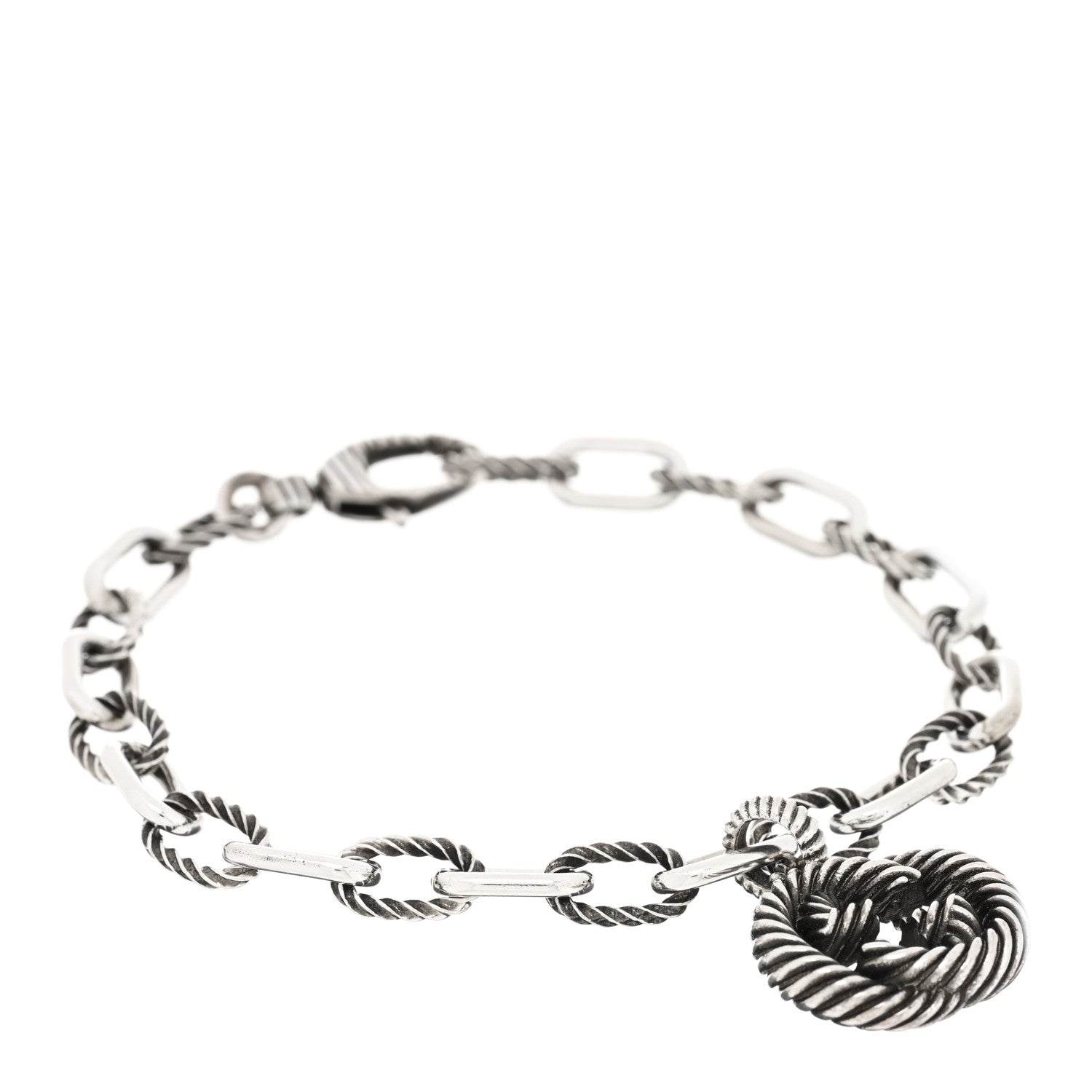 Gucci Sterling Silver Interlocking G Charm Bracelet 1 of 3
