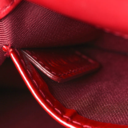 Christian Dior Patent Cannage Lady Dior Convertible Clutch Red 7 of 10