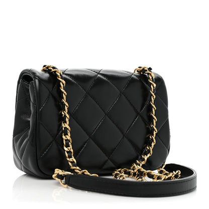 Chanel Lambskin Quilted Mini Flap Black 2 of 8
