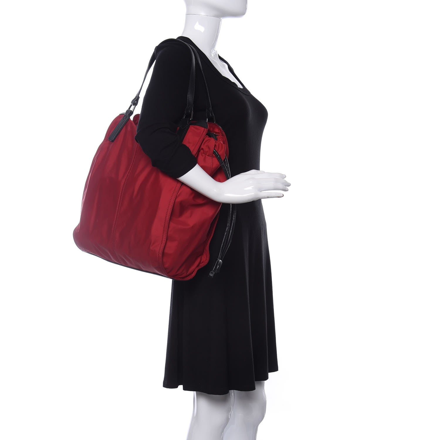 Burberry Nylon Buckleigh Packable Tote Bag Red 2 of 16