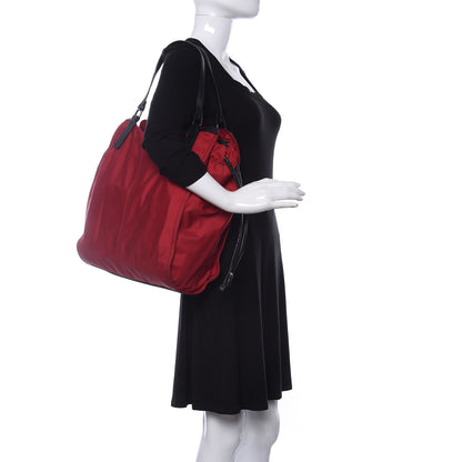Burberry Nylon Buckleigh Packable Tote Bag Red 2 of 16