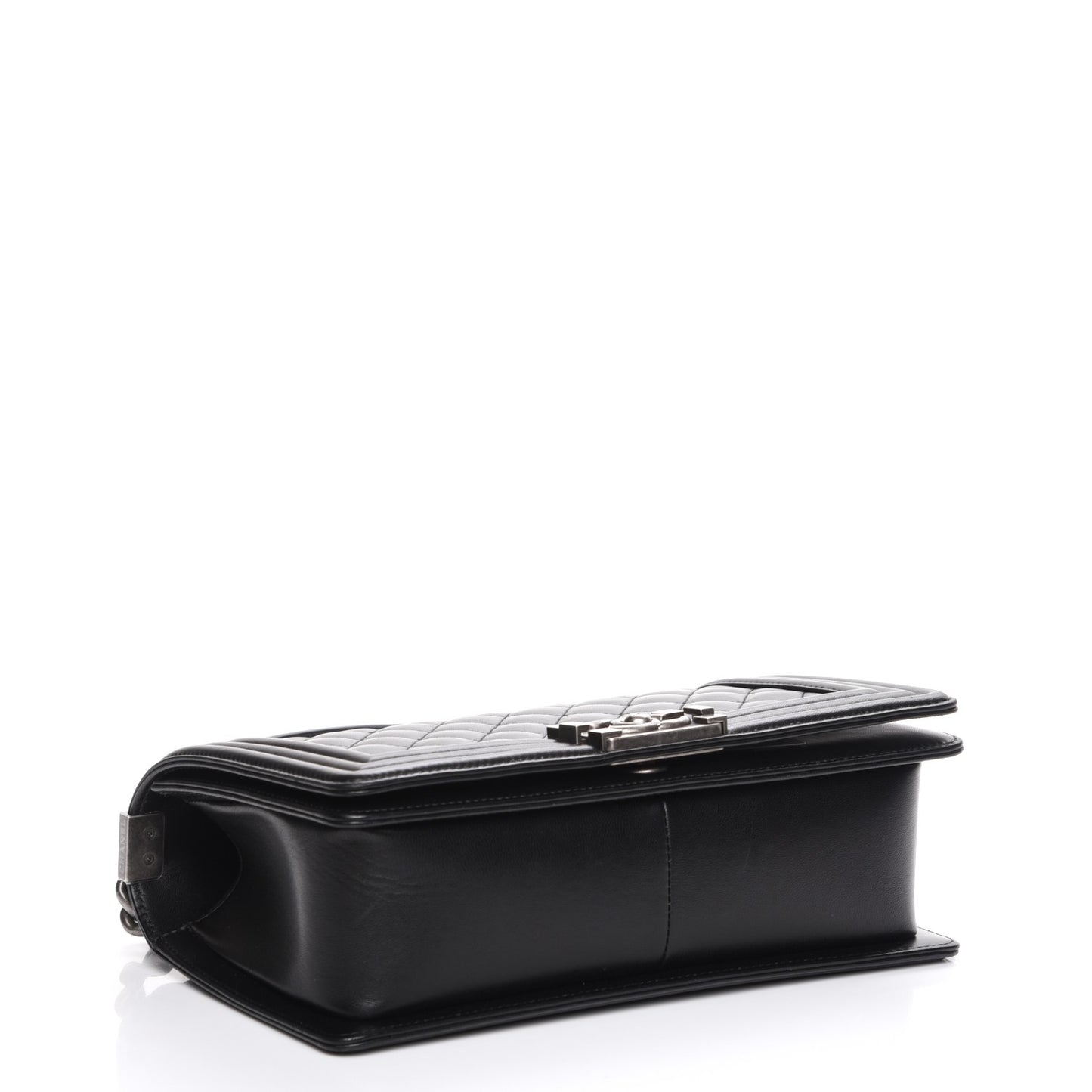 Lambskin Quilted Medium Boy Flap Black